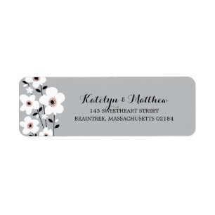 Modern Anemone   Return Address Label