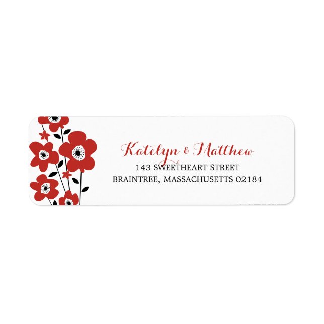 Modern Anemone | Return Address Return Address Label (Front)