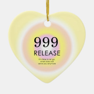 Modern Angel Numbers Numerology Meaning 999    Ceramic Ornament