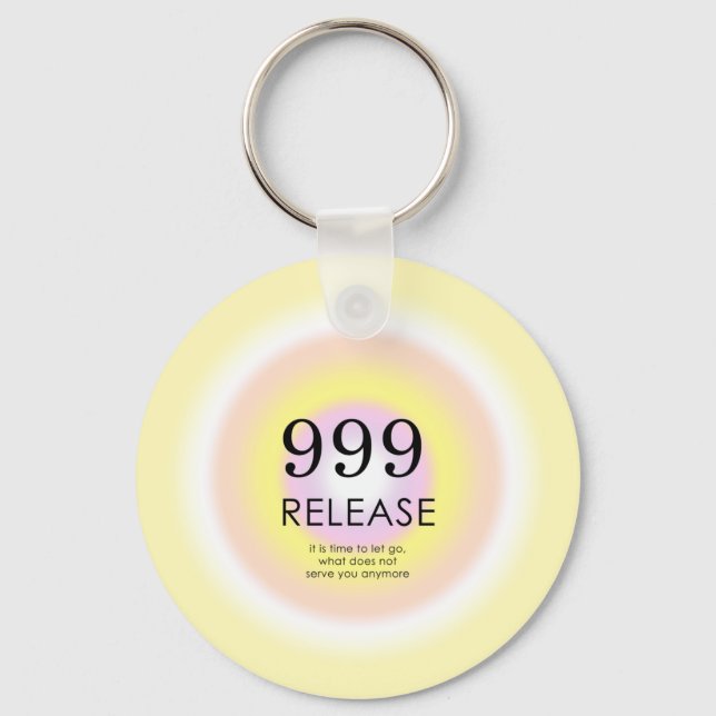 Modern Angel Numbers Numerology Meaning 999   Key Ring (Front)