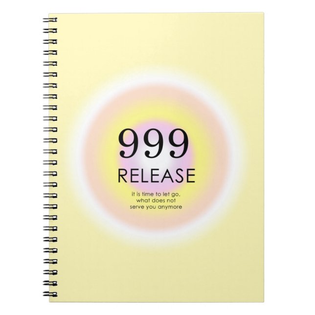 Modern Angel Numbers Numerology Meaning 999   Notebook (Front)