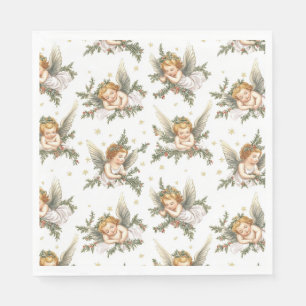 Modern angels pattern napkin