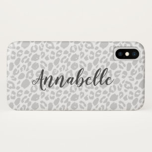 Modern animal leopard print personalised iPhone x case