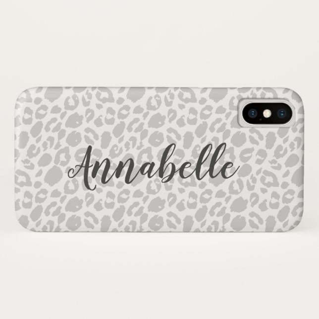 Modern animal leopard print personalised Case-Mate iPhone case (Back (Horizontal))