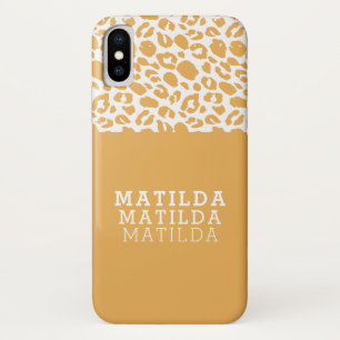 Modern animal leopard print photograph iPhone x case