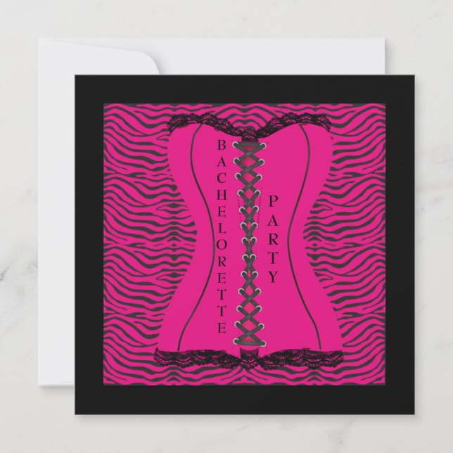 MODERN ANIMAL PRINT BACHELORETTE PARTY INVITATIONS (Front)