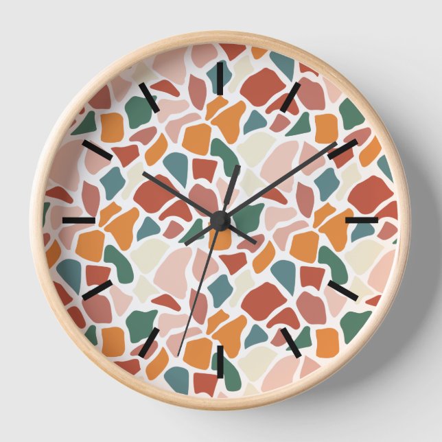 Modern Animal Print Clock (Front)