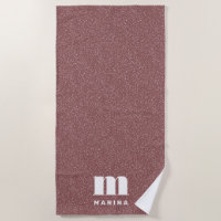 Modern animal print mauve personalised monogram