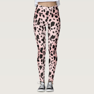 Modern Animal Print With Cow Spots Pattern  Leggings