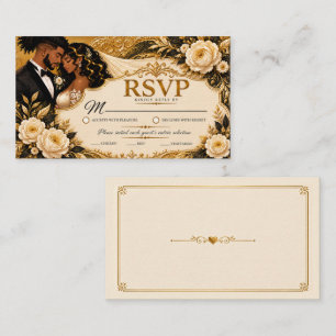 Modern Anime Wedding RSVP Enclosure Card