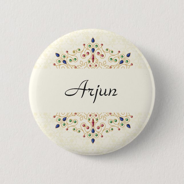 Modern Annaprashan First Rice Ceremony 6 Cm Round Badge (Front)