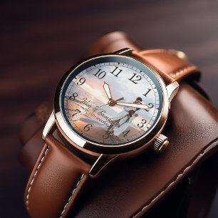 Modern Anniversary Photo Personalised Watch