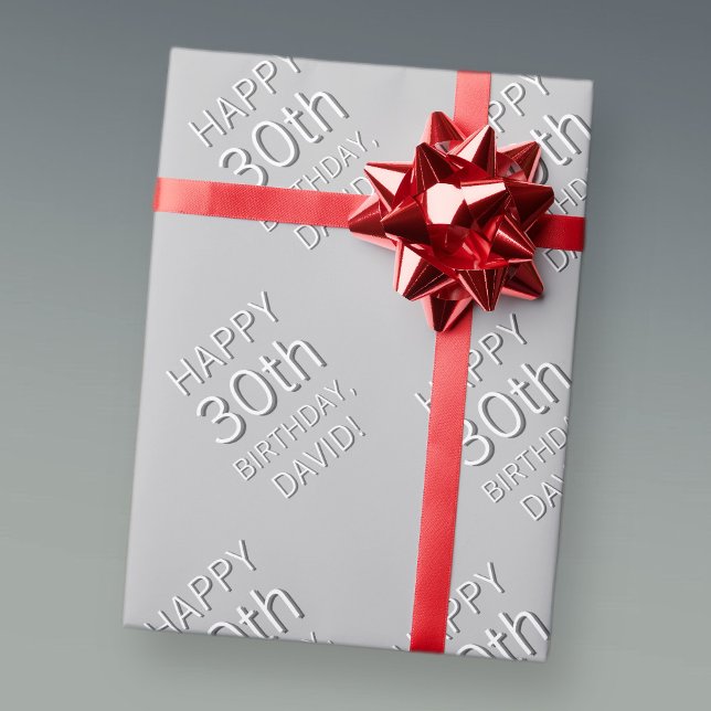 Modern Any Name/Age Editable Birthday Wrapping Paper (Creator Uploaded)