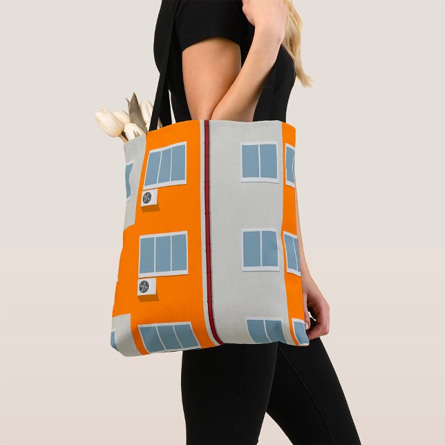 Modern Apartment Building with Air Conditioners  Tote Bag (Creator Uploaded)