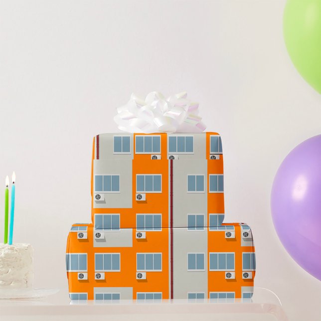 Modern Apartment Building with Air Conditioners  Wrapping Paper (Creator Uploaded)