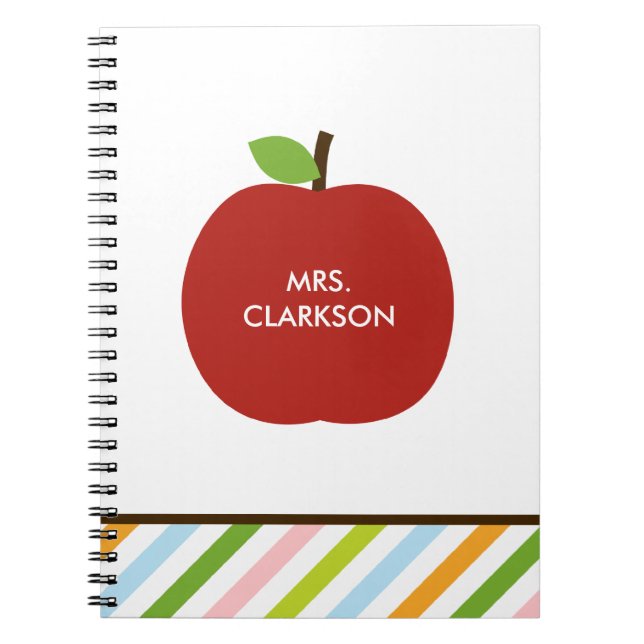 Modern Apple Personalised Notebook (Front)