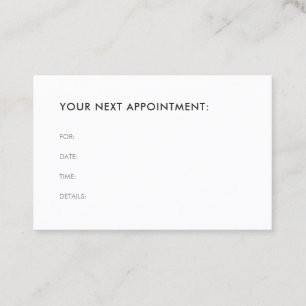 Modern Appointment Reminder Minimalist Template