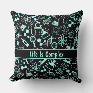 modern aqua blue biochemistry life is complex cushion