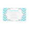 Modern aqua blue, grey chevron monogram