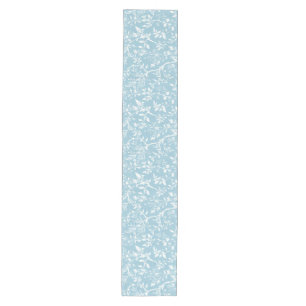 Modern Aqua Floral  Medium Table Runner