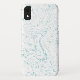 Modern Aqua Marine Marble Pattern iPhone XR Case