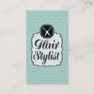 Modern Aqua Scales Hair Stylist Salon Cards