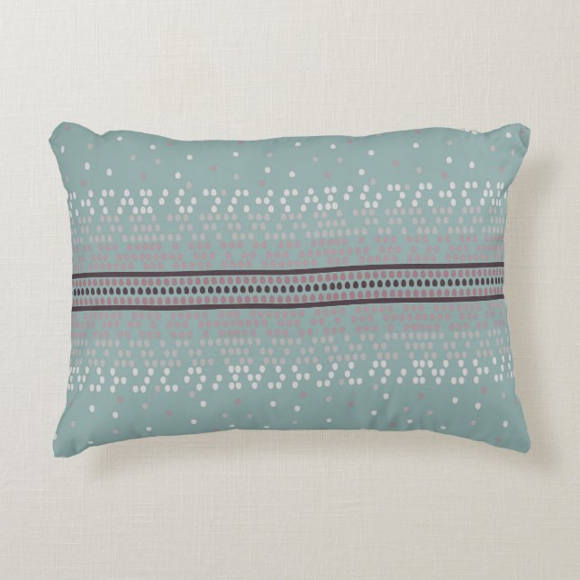 Modern Aqua Speckled  Decorative Cushion (Front)