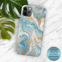 Modern Aqua Turquoise Teal Blue Gold Art Pattern