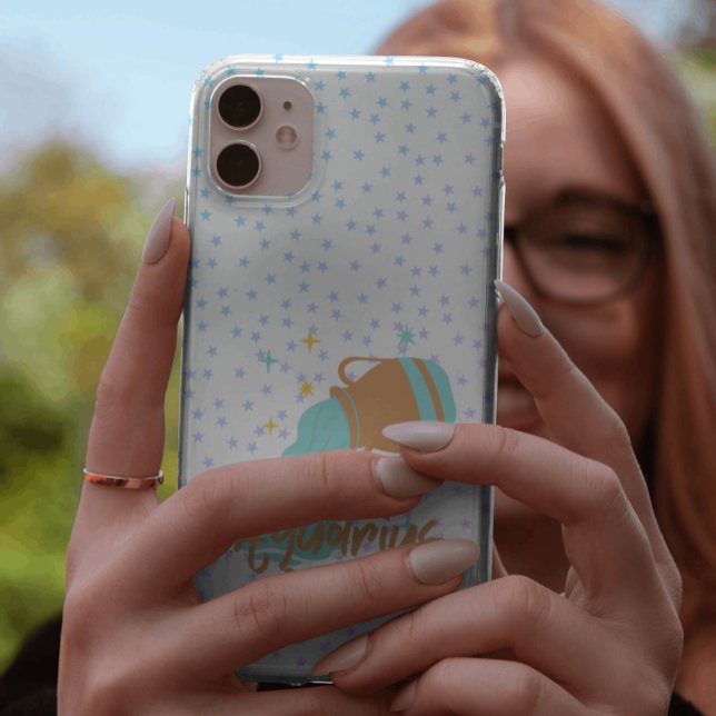 Modern Aquarius Water Bearer Zodiac  Case-Mate iPhone Case (Available for the latest iPhone and Samsung  models)