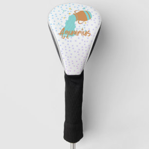 Modern Aquarius Water Bearer Zodiac Golf Head Cover