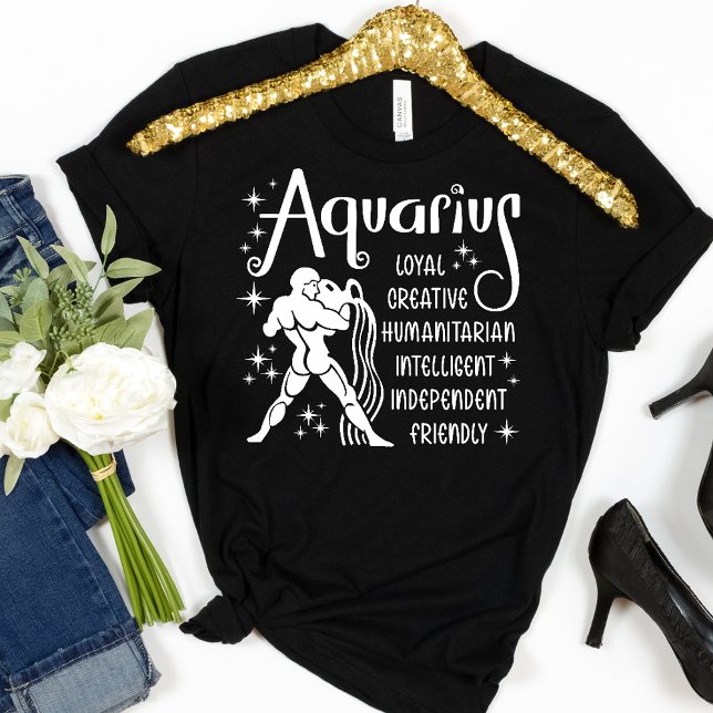 Modern   Aquarius Zodiac Horoscope  T-Shirt (Creator Uploaded)