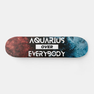 Modern Aquarius Zodiac Skateboard