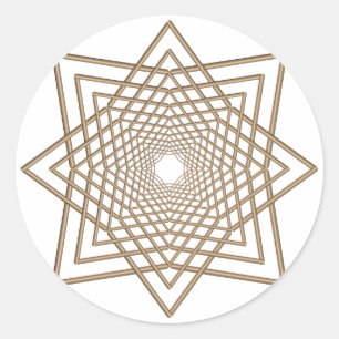 modern arabesque classic round sticker