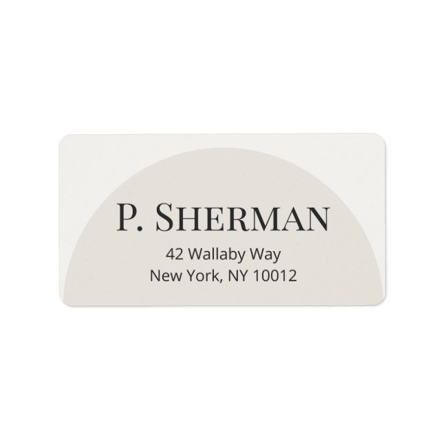 Modern Arch Address Labels (Front)