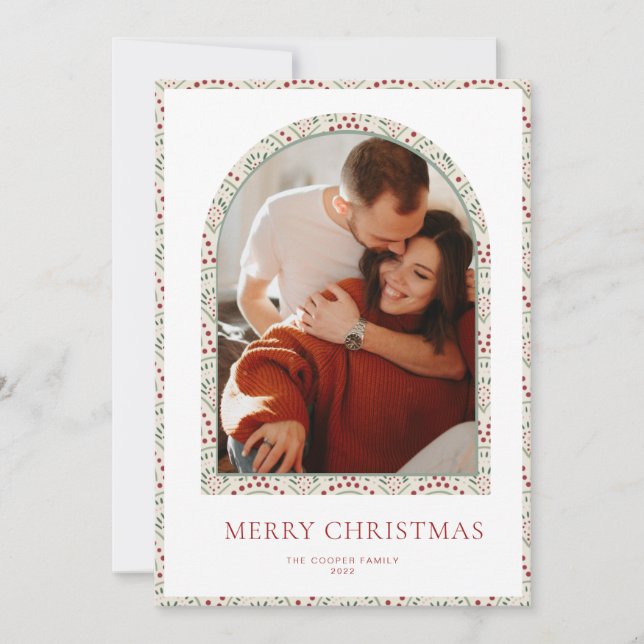 Modern Arch Christmas Card (Front)