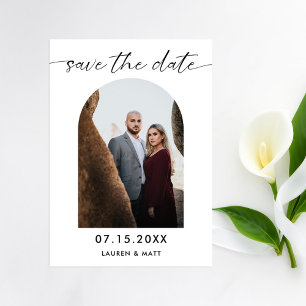Modern Arch Elegant Save the Date Photo 