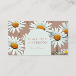 Modern Arch Floral  Business Card