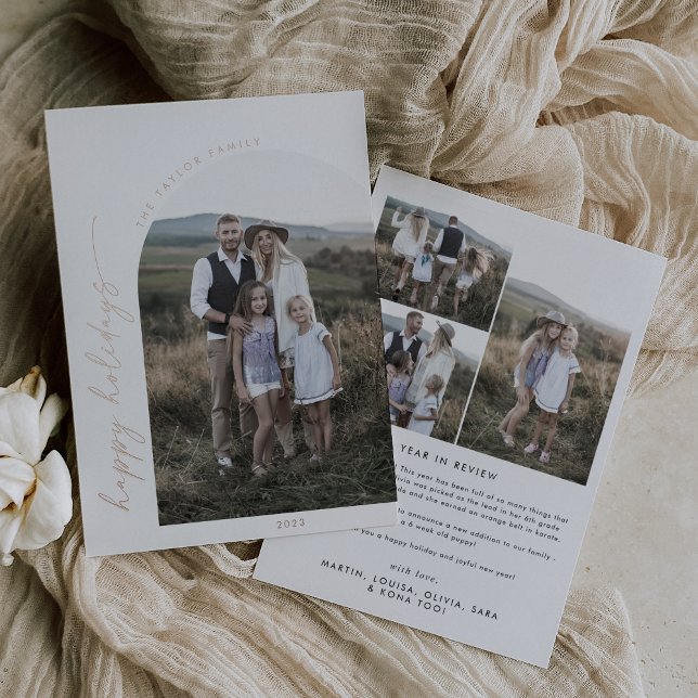 Modern Arch | Foil Holiday Photo Year in Review (Creator Uploaded)