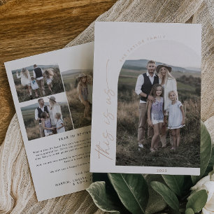 Modern Arch   Foil This Is Us Photo Year in Review Holiday Card