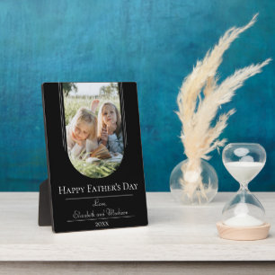 Modern Arch Frame Photo Father's Day   Black