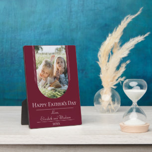 Modern Arch Frame Photo Father's Day Red
