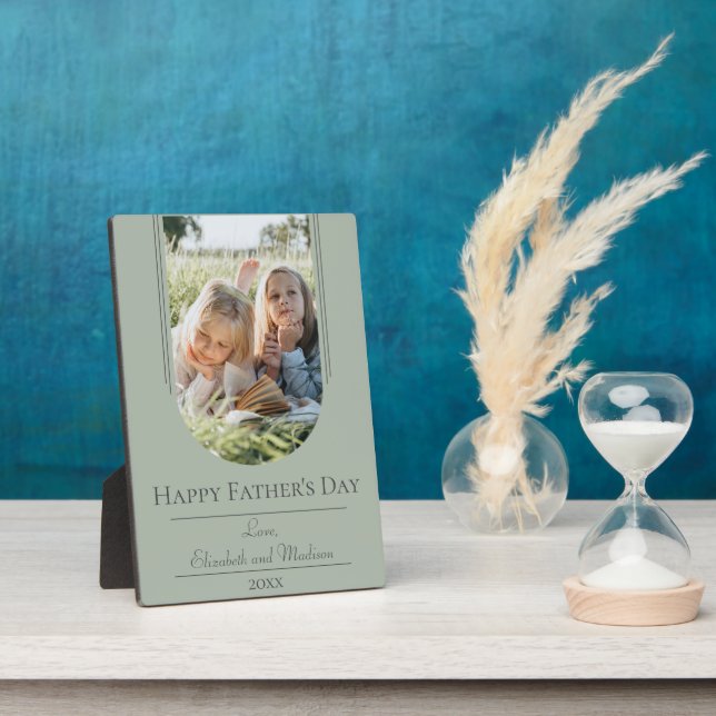 Modern Arch Frame Photo Father's Day | Sage Green (Side)