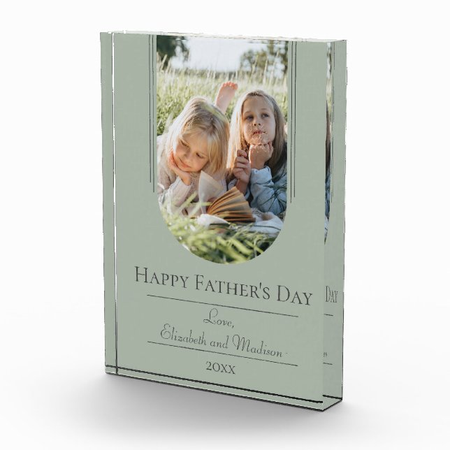 Modern Arch Frame Photo Father's Day | Sage Green (Right)