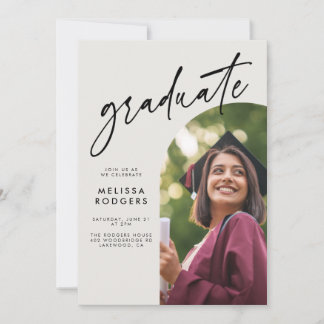 Modern Arch Grad Party Invitation