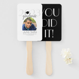Modern Arch Graduation Typography 2023 Photo Hand Fan
