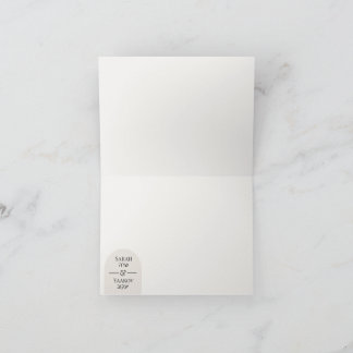 Modern Arch Jewish Wedding Thank You | Bilingual Card