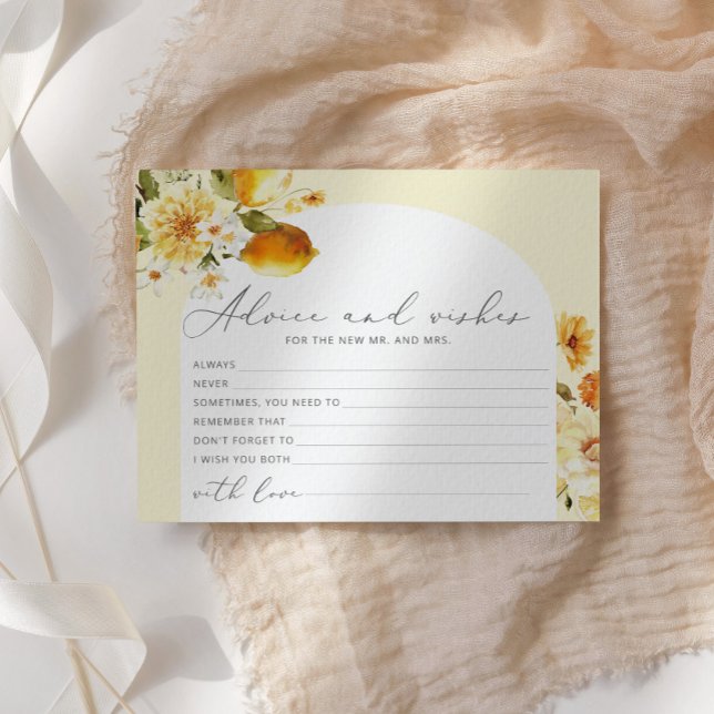 Modern arch lemon advice and wishes bridal shower (Creator Uploaded)