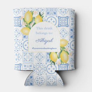Modern Arch Lemons Bachelorette Party Favour Can Cooler
