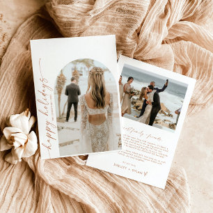 Modern Arch Photo Christmas Holiday Card