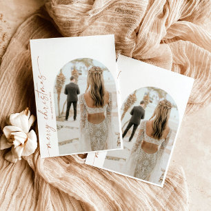 Modern Arch Photo Christmas Holiday Card